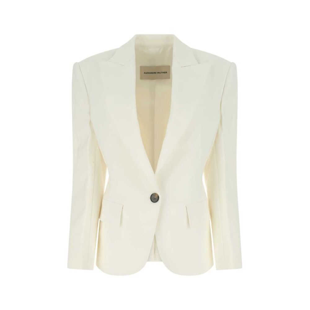 Alexandre Vauthier Women Ivory Stretch Viscose Blend Blazer